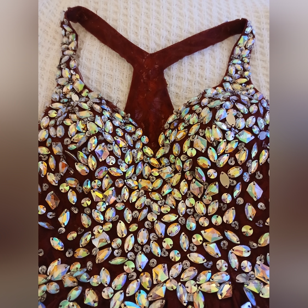 Iridescent rhinestone dress Prom/ Formal/wedding